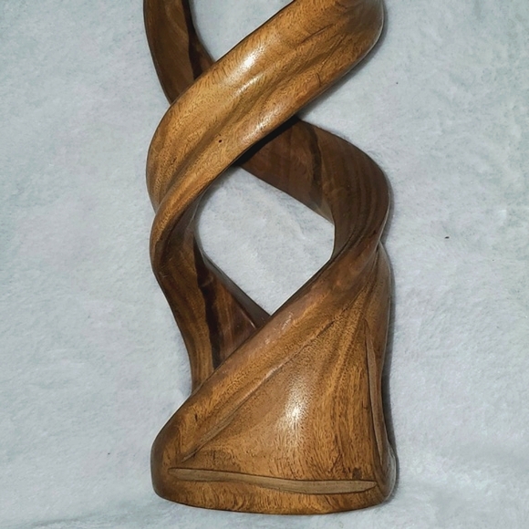 Carved Wood Eternal Love Sculpture - Picture 14 of 16